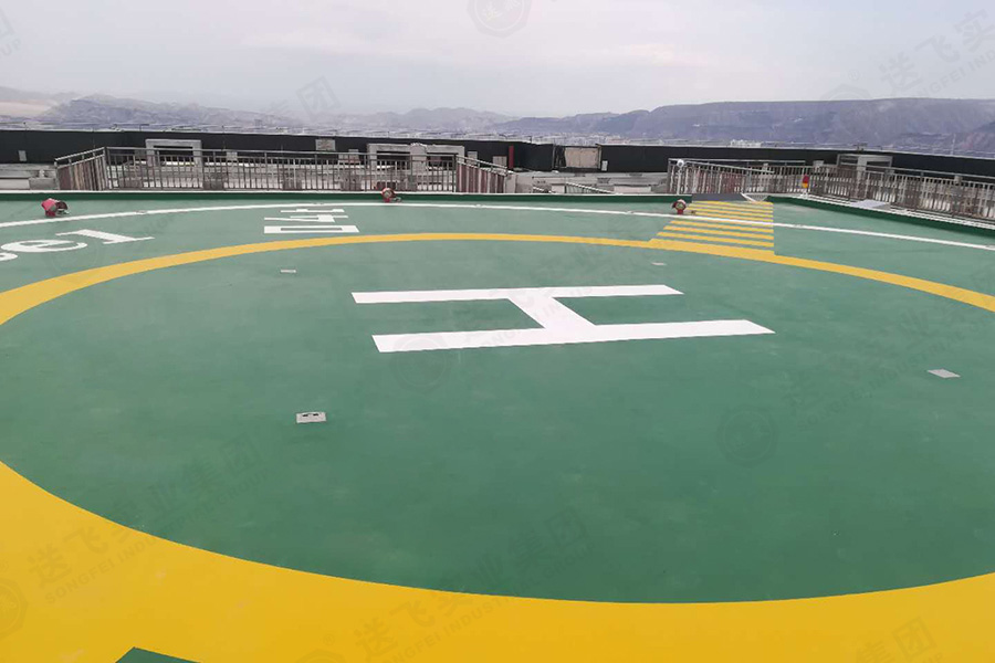 甘肅蘭州·金凱瑞大廈 屋頂直升機(jī)停機(jī)坪的項目竣工圖3
